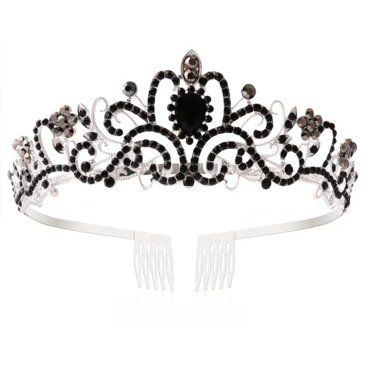 G2888 Crystal Diamond Wedding Party Braided Hair Crown Show Headband, Silver White, Silver, Gold, Rose Gold, AB Colorful, White+Pink, Pink, Blue, No Comb Rose Gold, No Comb Gold, Colorful Opal, Colorful, Purple Red Diamond, Light Purple, Light Green   ...