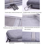 Mobile Phone Power Bank Data Cable EVA Storage Bag, Gray, Black