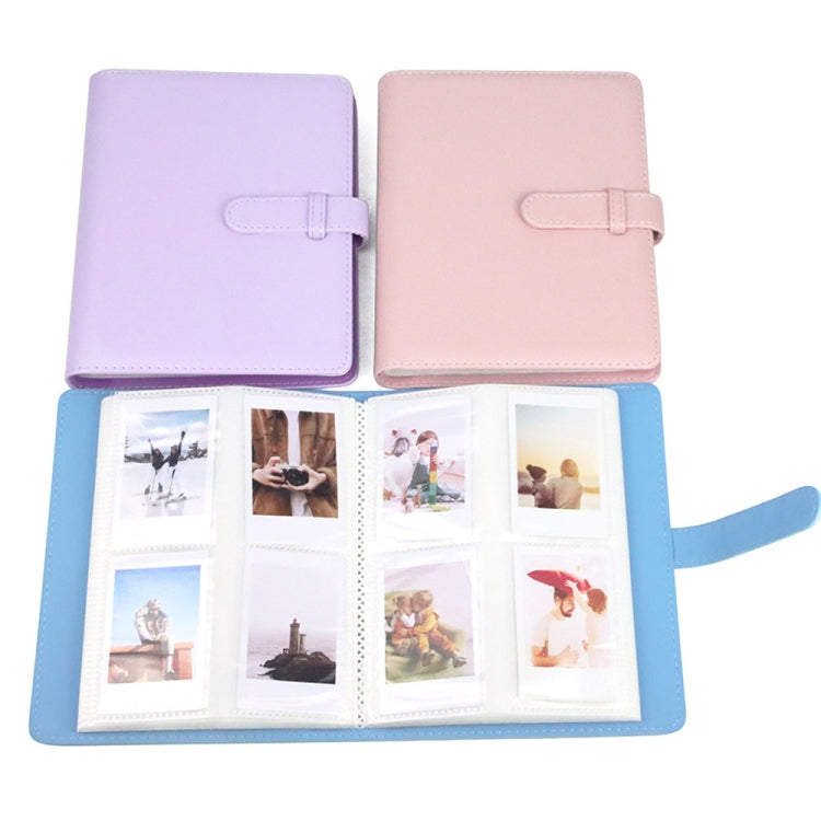 CAIUL 3인치 PU 가죽 사진 앨범 사진 수집 기념 책, 체리 핑크, 클로브 퍼플, 칭콩 블루