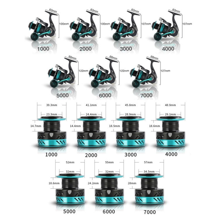 금속 스피닝 휠 CNC 로커 던지기 낚싯대 피쉬 휠, 스타일:, DK1000 (EVA 그립), DK2000 (EVA 그립), DK3000 (EVA 그립), DK4000 (EVA 그립), DK5000 (EVA 그립), DK6000 (EVA 그립), DK7000 (EVA 그립), DK II1000 (금속 볼 그립), DK II 2000 (금속 볼 그립)...