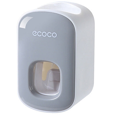 ECOCO E1922 어린이 및 성인용 이중 위치 자동 치약 짜개, E1922 블랙, E1922 그레이
