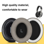 Sennheiser Momentum 3용 버클이 있는 통기성 폼 헤드폰 이어머프, 사양: 검정 프로틴, 검정 양가죽, 금색 프로틴, 금색 양가죽