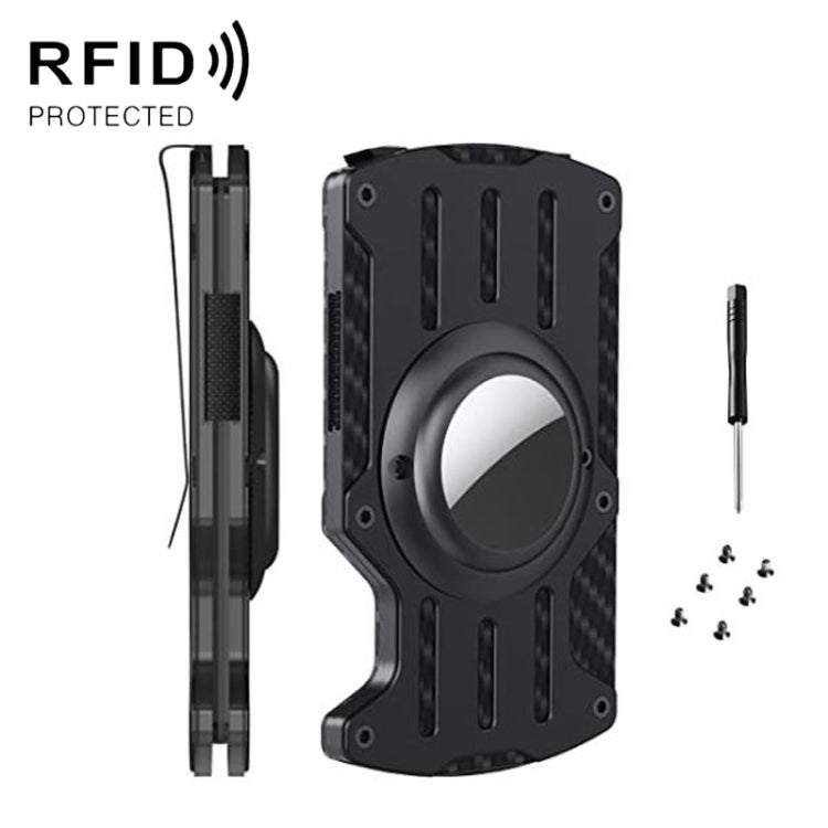 남성용 울트라 슬림 트래커 카드 홀더 RFID 메탈 카드 홀더 AirTag 2세대 / AirTag 1세대용, 블랙, 블루, 레드