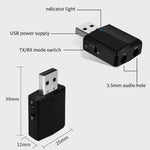 ZF-169 PLUS 3-in-1 차량용 USB 블루투스 5.0 오디오 어댑터