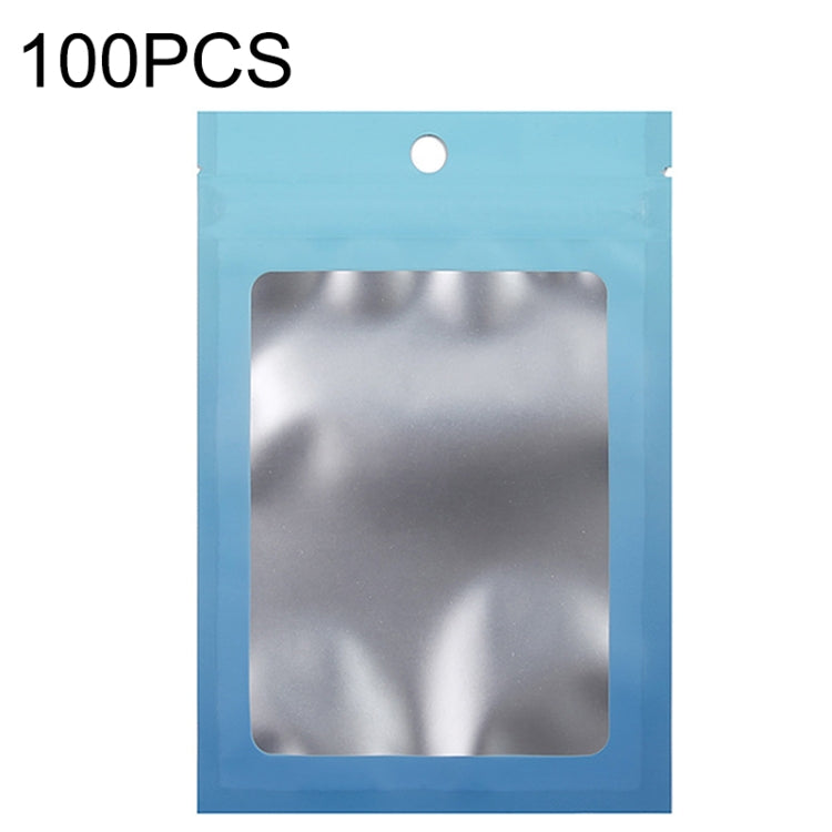 100개 알루미늄 호일 지퍼백 쥬얼리 데이터 케이블 밀봉 포장 백, 크기:, 7.5x10cm (핑크에서 보라 그라데이션), 7.5x10cm (블루에서 핑크 그라데이션), 7.5x10cm (블루 그라데이션), 7.5x10cm (옐로우 그라데이션), 8.5x13cm (핑크에서 보라 그라데이션)