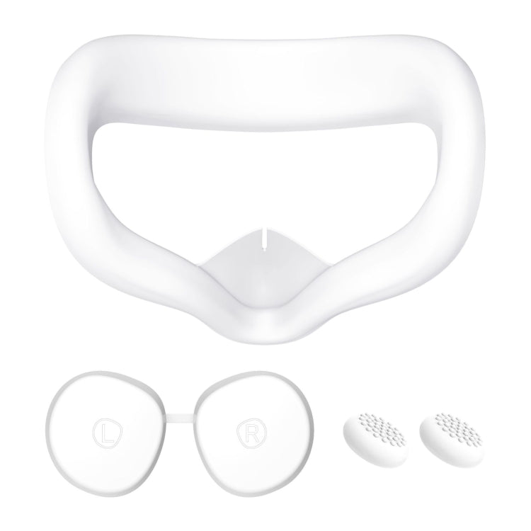 VR Silicone Eye Mask+Lens Protective Cover+Joystick Hat, For Meta Quest 2, Eye Mask+Lens Protective Cover+Joystick Hat (Pink), Eye Mask+Lens Protective Cover+Joystick Hat (Black), Eye Mask+Lens Protective Cover+Joystick Hat (White)