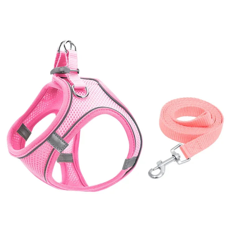 TM050 Pet Chest Strap Vest Type Breathable Reflective Traction Rope, XXXS, XXS, XS, S, M, L