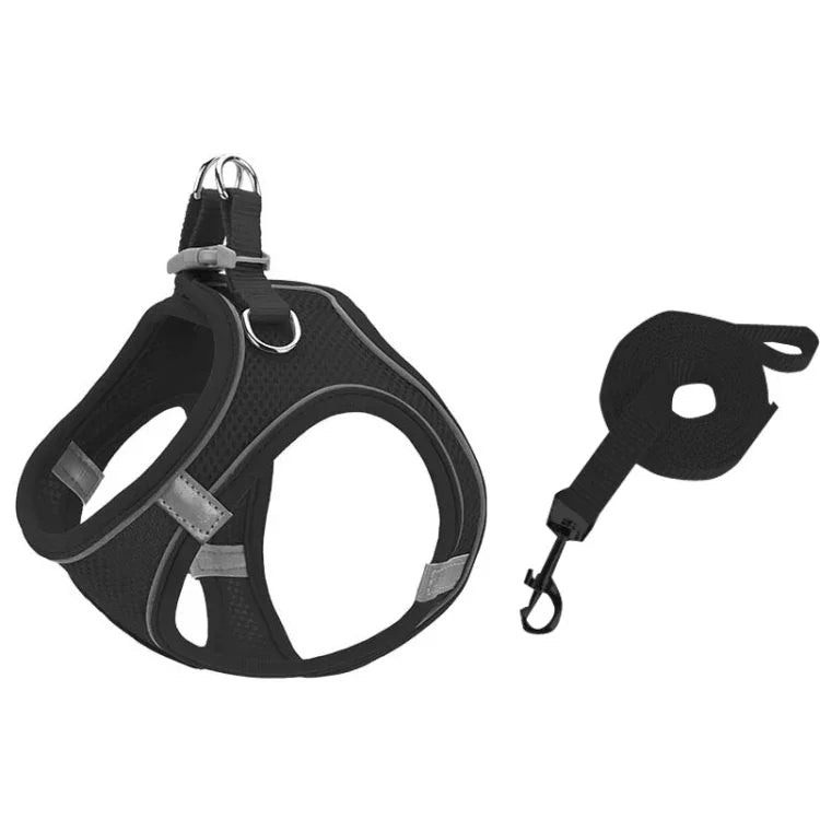 TM050 Pet Chest Strap Vest Type Breathable Reflective Traction Rope, XXXS, XXS, XS, S, M, L