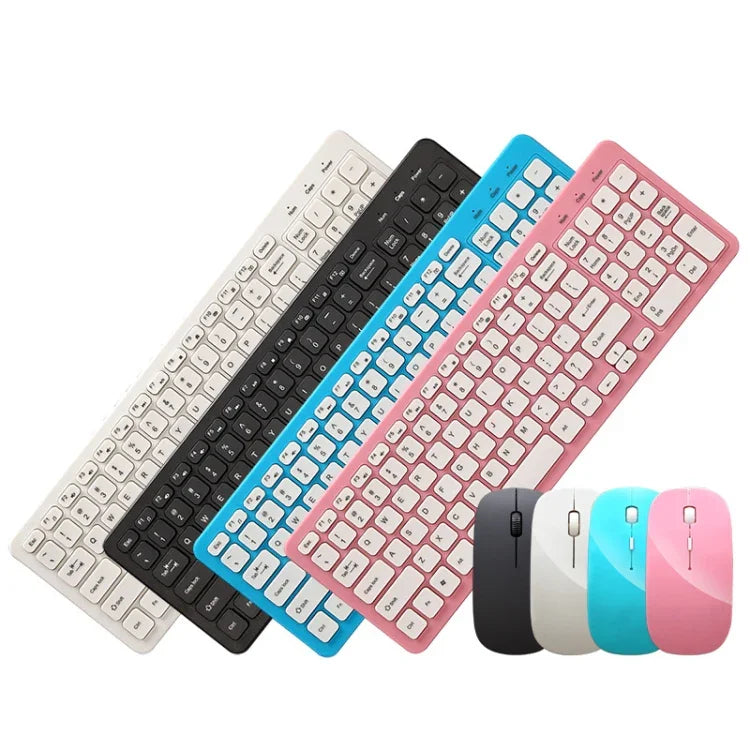 MLD-568 Office Gaming Mute Wireless Mouse Keyboard Set, MLD-568 Black, MLD-568 White, MLD-568 Blue, MLD-568 Pink