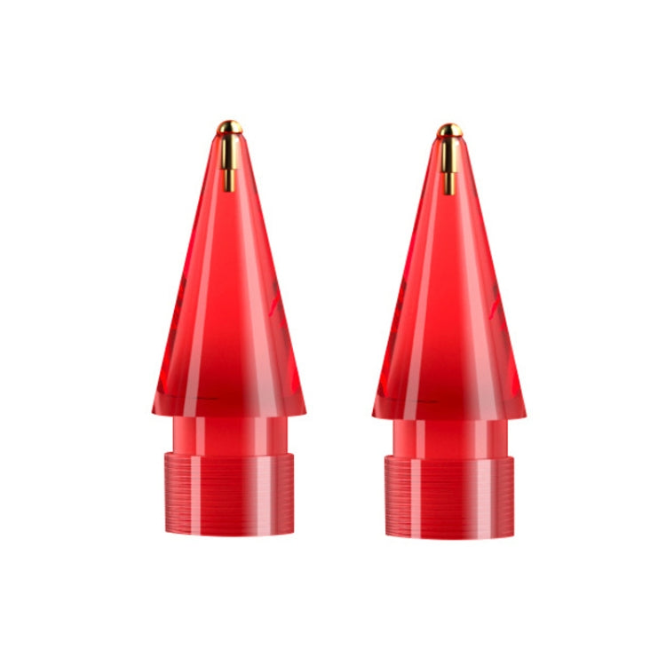 For Apple Pencil 1/2 2pcs Stylus Transparent Replacement Needle Nib, Spec:, Extended (Red), Extended (Blue), Extended (Green), Extended (Pink), Extended (Gray), Extended (Gold), Extended (Purple), Round (Red), Round (Blue), Round (Green), Round (Pink) ...