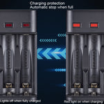 BMAX BH-804U 1.2V AA/AAA 충전식 배터리 독립 4슬롯 USB 충전기, 4슬롯 마이크로 USB(블랙)
