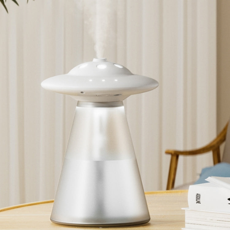 FX-041 USB 충전 UFO 모양 야간 조명 가습기, 아이보리 화이트, 오션 그린, 라이트 블루