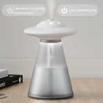 FX-041 USB 충전 UFO 모양 야간 조명 가습기, 아이보리 화이트, 오션 그린, 라이트 블루