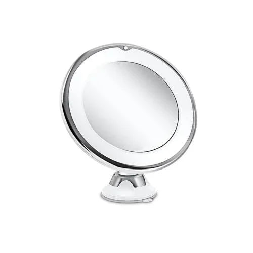 12cm 메이크업 거울 LED 보조 조명 5배 확대 흡착 컵 뷰티 거울