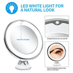 12cm 메이크업 거울 LED 보조 조명 5배 확대 흡착 컵 뷰티 거울