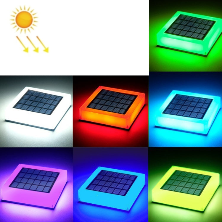 TS-S5306 야외 태양광 기둥형 헤드 램프 IP68 방수 잔디 마당 조명, 스타일:, 삼색 스위치, RGB 그라데이션 + 색상 고정