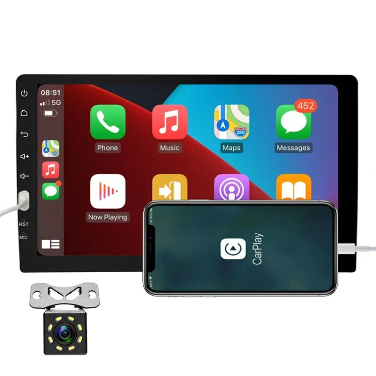 Q3570 9 inch Carplay Single Spindle MP5 Player, Style:, Standard, Standard+4 Light Camera, Standard+8 Light Camera, Standard+12 Light Camera
