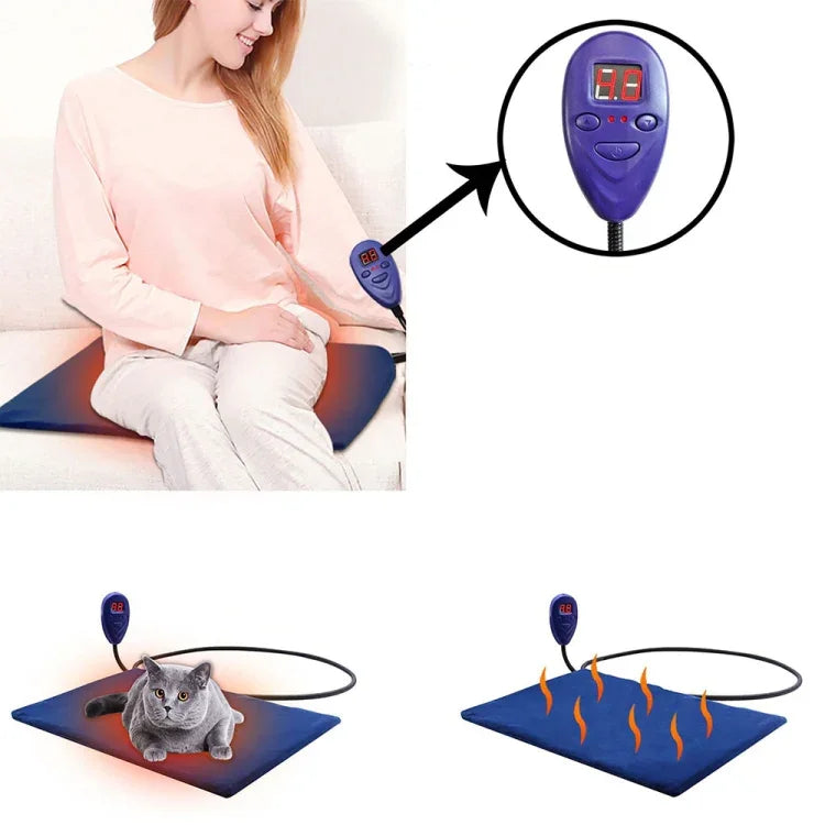 12V Low Voltage Multifunctional Warm Pet Heating Pad Pet Electric Blanket, 30x30cm Coffee, 30x30cm Red, 30x30cm Green, 40x30cm Blue, 40x30cm Coffee, 40x30cm Red, 40x30cm Green, 50x50cm Blue, 50x50cm Coffee, 50x50cm Red, 50x50cm Green, 65x40cm Blue