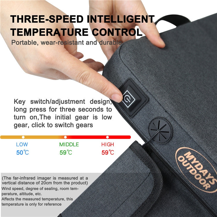 Outdoor Camping Stool USB Heating Portable Mat, Gray