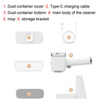12W Multi-functional Wireless Handheld Cleaner Window Scraping, Handheld Cleaner