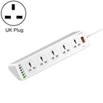 LDNIO SC10610 30W 10+6 포트 다기능 여행용 가정용 사무실 고속 충전 소켓, 사양:, UK 플러그, EU 플러그, US 플러그