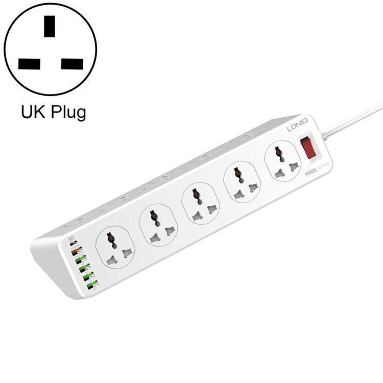 LDNIO SC10610 30W 10+6 포트 다기능 여행용 가정용 사무실 고속 충전 소켓, 사양:, UK 플러그, EU 플러그, US 플러그