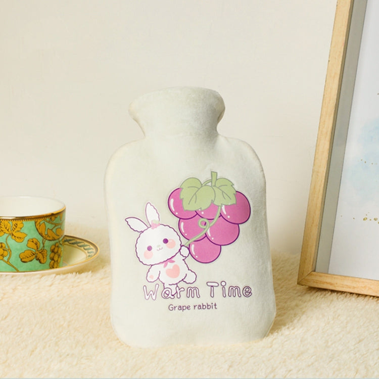 만화 벨벳 커버 두꺼운 방폭 PVC 물주입 온수주머니, 500ML 우유색, 1000ML 우유색, 2000ML 우유색, 500ML 연녹색, 1000ML 연녹색, 2000ML 연녹색, 500ML 노란색, 1000ML 노란색, 2000ML 노란색