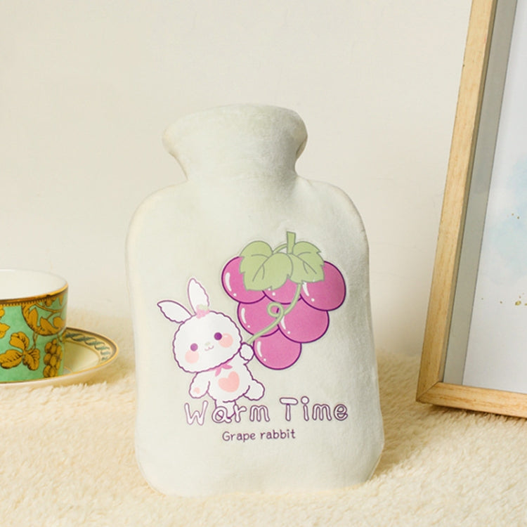 만화 벨벳 커버 두꺼운 방폭 PVC 물주입 온수주머니, 500ML 우유색, 1000ML 우유색, 2000ML 우유색, 500ML 연녹색, 1000ML 연녹색, 2000ML 연녹색, 500ML 노란색, 1000ML 노란색, 2000ML 노란색