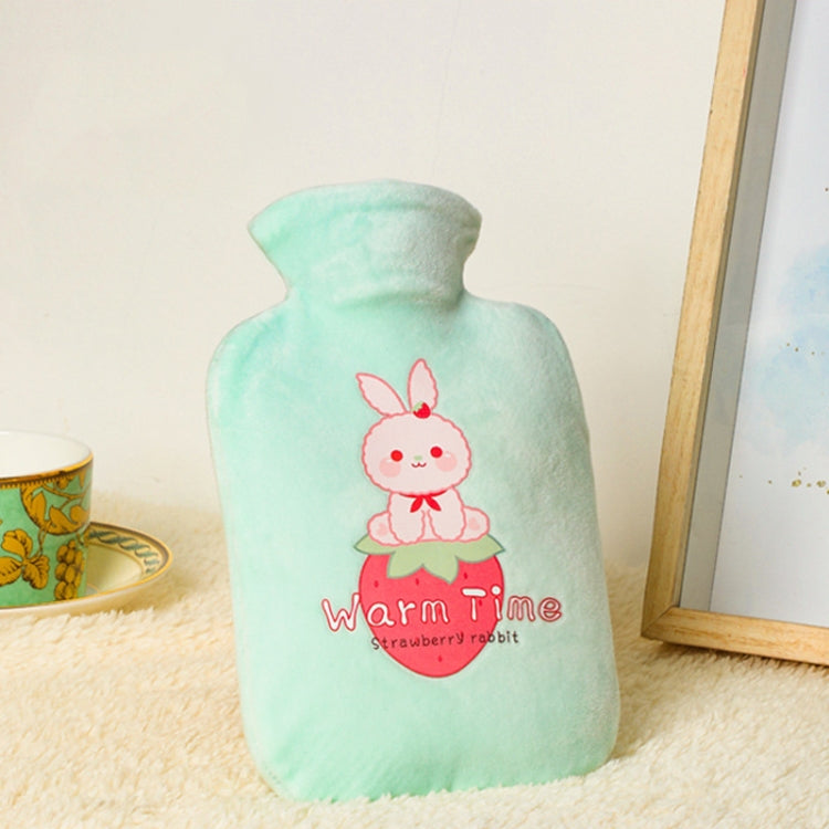 만화 벨벳 커버 두꺼운 방폭 PVC 물주입 온수주머니, 500ML 우유색, 1000ML 우유색, 2000ML 우유색, 500ML 연녹색, 1000ML 연녹색, 2000ML 연녹색, 500ML 노란색, 1000ML 노란색, 2000ML 노란색
