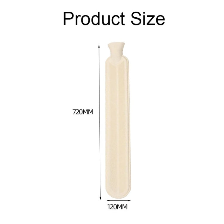 2L Long-strip Multifunctional Water-filled Rubber Hot Water Bags, Spec: Red White Heart, Red White Heart