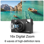 R1 4800만 HD 픽셀 3.0인치 IPS 스크린 어린이 디지털 카메라, 사양:, 블랙, 핑크, 블랙+카드 리더기, 핑크+카드 리더기
