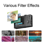 R1 4800만 HD 픽셀 3.0인치 IPS 스크린 어린이 디지털 카메라, 사양:, 블랙, 핑크, 블랙+카드 리더기, 핑크+카드 리더기