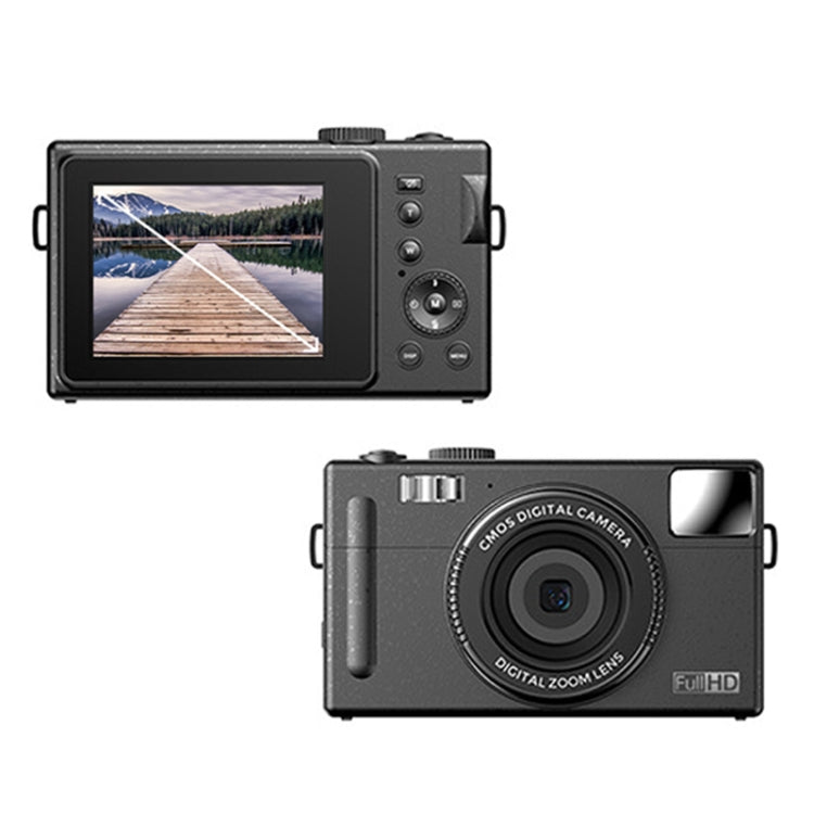 R1 4800만 HD 픽셀 3.0인치 IPS 스크린 어린이 디지털 카메라, 사양:, 블랙, 핑크, 블랙+카드 리더기, 핑크+카드 리더기