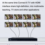 FJGEAR SM4K108 8포트 HDMI 분배기 4K HD 오디오 및 비디오 분배기 EU 플러그, SM4K108