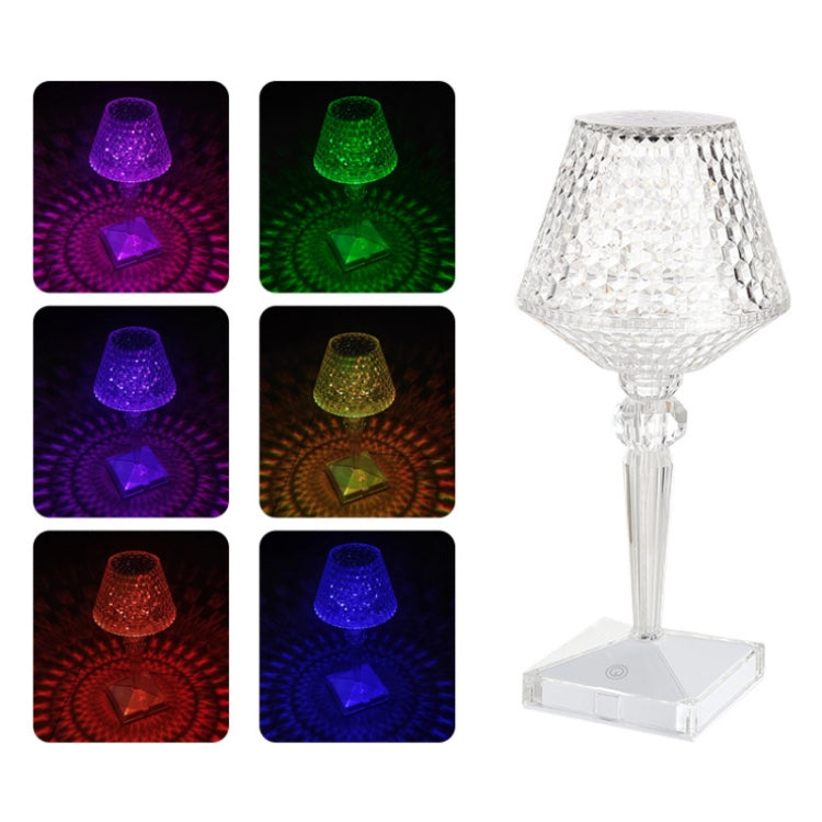 침대 옆 크리스탈 테이블 램프 LED 와인잔 야간등, 사양:, 3색 모델 USB, 리모컨 RGB16 색상, 3색 플러그인 모델