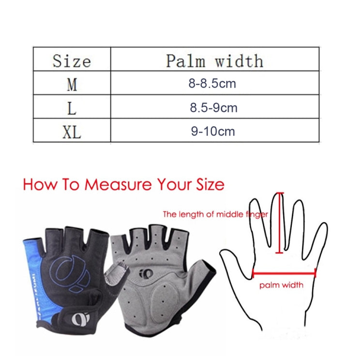 YIZIMI 충격 방지 반손가락 장갑 자전거 실리콘 짧은 손가락 장갑, S, M, L, XL