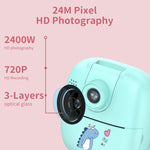 A18 HD 인쇄 가능한 만화 어린이용 디지털 카메라 회전 렌즈 포함, 사양:, 핑크, 핑크+16G, 핑크+32G, 블루, 블루+16G, 블루+32G