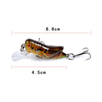 LB119 곤충 메뚜기 바이오닉 미끼 칠해진 플라스틱 하드 미끼, LB119 1, LB119 2, LB119 3, LB119 4