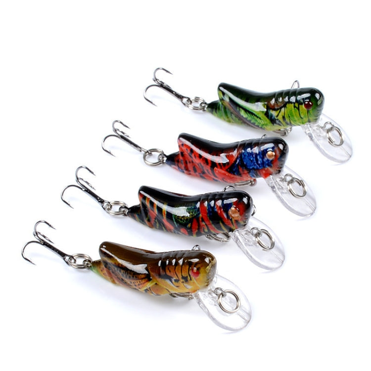 LB119 곤충 메뚜기 바이오닉 미끼 칠해진 플라스틱 하드 미끼, LB119 1, LB119 2, LB119 3, LB119 4