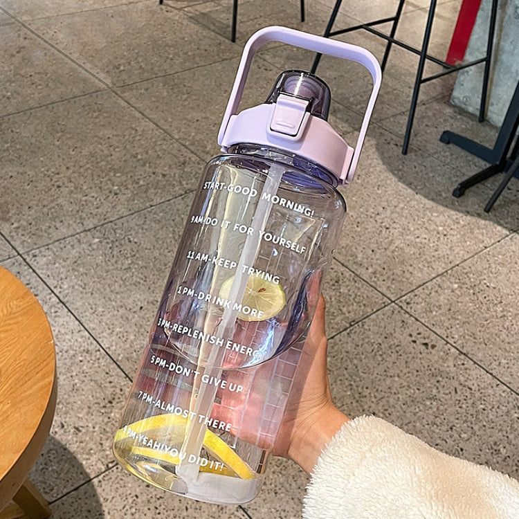 GYBL4503 2000ml 대용량 야외 스포츠 물병 빨대 포함, 사양:, 퍼플, 퍼플+스티커, 퍼플+3D 스티커, 그린, 그린+스티커, 그린+3D 스티커, 블루, 블루+스티커, 블루+3D 스티커, 블랙, 블랙+스티커, 블랙+3D 스티커, 핑크