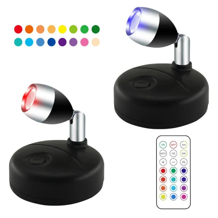 무선 RGB 리모컨 캐비닛 분위기 스포트라이트, C1556 단일 헤드 2등, C1648 단일 헤드 2등, C2755 이중 헤드 2등, C2765 이중 헤드 2등