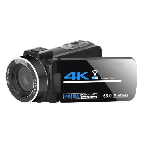 5600PX 줌 가능 4K 디지털 비디오 카메라 블랙, 블랙, 보조 조명 + 광각 렌즈 포함, 후드 + 마이크 + 광각 렌즈 포함, 안정화 키트 포함