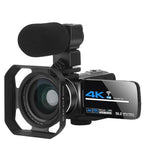 5600PX 줌 가능 4K 디지털 비디오 카메라 블랙, 블랙, 보조 조명 + 광각 렌즈 포함, 후드 + 마이크 + 광각 렌즈 포함, 안정화 키트 포함