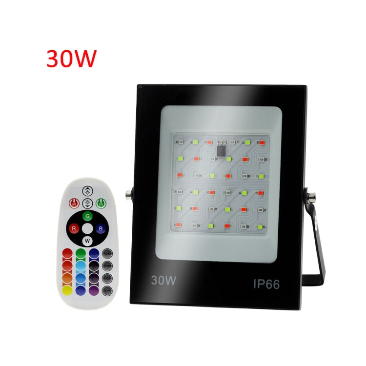 컬러풀 RGB 변환 LED 투광 조명 리모컨 포함, 30W, 100W