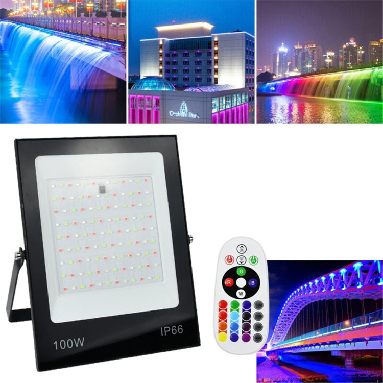 컬러풀 RGB 변환 LED 투광 조명 리모컨 포함, 30W, 100W