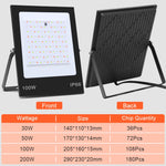 컬러풀 RGB 변환 LED 투광 조명 리모컨 포함, 30W, 100W