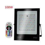 컬러풀 RGB 변환 LED 투광 조명 리모컨 포함, 30W, 100W