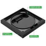 Xbox Series X S 충전 쿨링 팬 베이스 RGB 컬러풀 라이트 충전기 브래킷, RGB 컬러풀 라이트