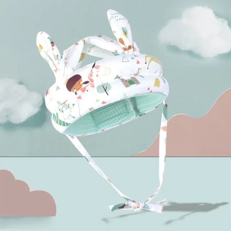 아기 통기성 낙상 방지 머리 보호 캡 아기 보호 캡 유아 범퍼 캡, 규격:, 불가사리, 분홍 숲, 녹색 숲, 회색 숲, 분홍 숲 뿔, 녹색 숲 뿔, 회색 숲 뿔, 불가사리 뿔, 회색 구름, 회색 별