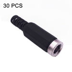 30개 조립 납땜 와이어 DC 암 헤드, DC 2.1mm, DC 2.5mm